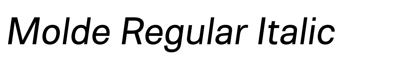 Molde Regular Italic